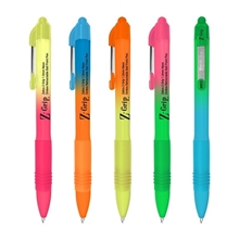 Zebra Z - Grip Ombre Neon Rubberized Retractable Ball Point Pen 1.0mm Medium Point