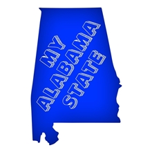 Alabama State Shape Hand Fan Without Stick