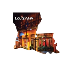 Louisiana State Shape Hand Fan Without Stick