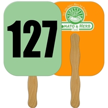 Rectangle Auction Hand Fan Full Color 9 x 7