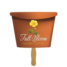 Flower Pot Hand Fan Full Color (2 Sides)