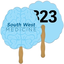 Brain Auction Hand Fan Full Color
