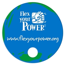 Round / Ball w / Hole Hand Fan Full Color (1 Side)