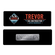 1 x 3 Name Badge - Magnet Back