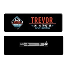 1 x 3 Name Badge - Pin Back