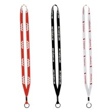 1/2 Dye - Sublimated Lanyard with Metal Crimp Metal Split - Ring