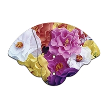 Bouquet Inspirational Expandable Hand Fan Full Color Stock Graphic