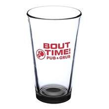 Pub Crawl 16 oz Libbey Pint Glasses with Color Bottom