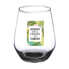Perfected 12 oz Silicia Stemless Wine with Color Bottom