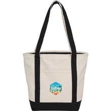 Recycled 12 oz Zip Top Canvas Tote