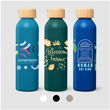 Eden Recycled Stainless Steel Bamboo Lid Water Bottle - 20 oz