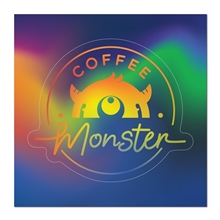 3 x 3 Custom - Shaped Kiss - Cut Holographic Sticker