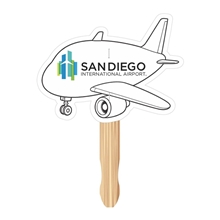 Airplane Shape Hand Fan, Full Color Digital