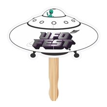 UFO Shape Hand Fan, Full Color Digital