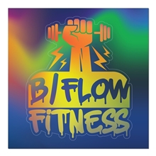 4 x 4 Custom - Shaped Kiss - Cut Holographic Sticker