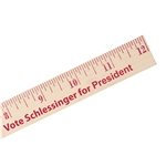 12" Natural Finish Wood Ruler
