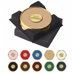 JAFFA® Two Coasters in Deluxe Black Flocked Gift Box