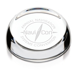 Clear Slant-Top Paperweight