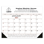 Triumph® Calendars Red & Black Desk Pad with Vinyl Corners