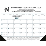 Triumph® Calendars Blue & Black Desk Pad with Vinyl Corners