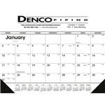Triumph® Calendars Black & White Desk Pad with Vinyl Corners