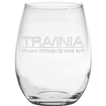 15 oz Stemless White Wine - Deep Etched