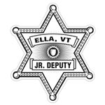 Badge Sticker On Roll | Sheriff | 2 9/16" X 3 1/16" | White Gloss Paper | Roll Of 1000