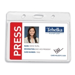 "KENT" Clear Badge Holder Fits 3-3/8" x 2-1/2" Insert