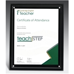 Magnetic Certificate Holder - Clear on Black - 8" x 10" Insert