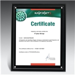 Magnetic Certificate Holder - Clear on Black - 8 1/2" x 11" Insert
