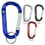 "CARA L" Large Size Carabiner Keyholder with Split Ring Attachment