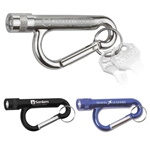 "CHIRON LIGHT" Metal Carabiner Flashlight with Split Ring Attachment