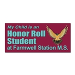 3 1/4" x 7 1/2" - White Vinyl Decal - Stock shape