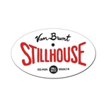 3 1/2" x 6" Oval - White Vinyl Decal - Stock shape