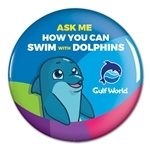 Full Color Round safety pin back Button - 3" Diameter