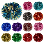 2-Color Mix Metallic Show Pom- 4"
