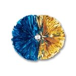 2-Color Contrasting Ends Metallic Show Pom- 4"
