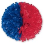 2-Color Side-By-Side Vinyl Show Pom- 8"