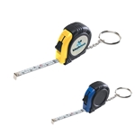 Rubber Tape Measure Key Tag With Laminated Label
