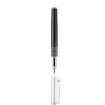 Cap-off Gel Ink Pen w/ Chrome Cap and Black Barrel