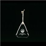 Clearaward Jade Crystal Holiday Ornament Arrowhead