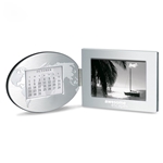 Aluminum Globe Photo Frame Perpetual Calendar Photo Frame Felt Glass 4" x 6"