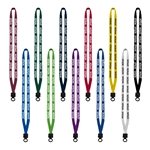 1/2" Cotton Lanyard with Plastic Clamshell & O-Ring