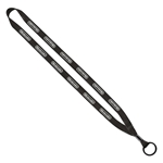 1/2" Polyester Lanyard with Metal Crimp & Split-Ring