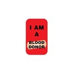 Rectangle Laminated Plastic Lapel Pin (0.75"x1.25")