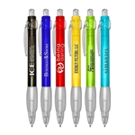 ICE - Frosted Translucent Retractable Ball Point Pen With Rubber Grip