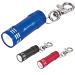 Mini Aluminum LED Flashlight With Key Clip