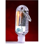 "SANGO L" 1.8 oz Hand Sanitizer Antibacterial Gel in Flip-Top Bottle with Carabiner (PhotoImage Full Color)