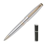 Cerruti Bicolore Ballpoint Twist-Actoin Pen Chrome Body Gold-Plated Trim