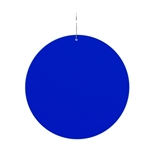 2 1/2" Blue Circle Plastic Medallion Badges